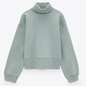 ZARA Green Turtleneck Sweater